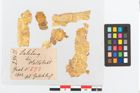 Etikett zu Goldschwertknaufbesatzfolien (NHMW-PRAE-025451)